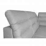 Modular corner sofa convertible 5 places fabric ADRIATIK Light grey