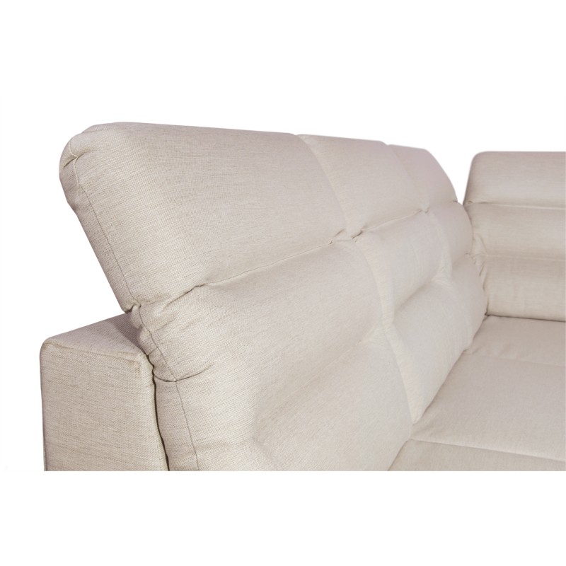 Modular corner sofa convertible 5 places fabric ADRIATIK Beige - image 55223