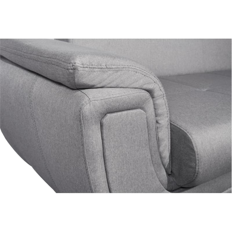 Corner sofa convertible 5 places fabric feet wood Angle Right FORTY Grey - image 55237