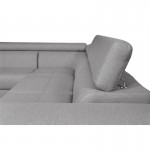 Corner sofa convertible 5 places trunk fabric Corner Left IVY Light grey