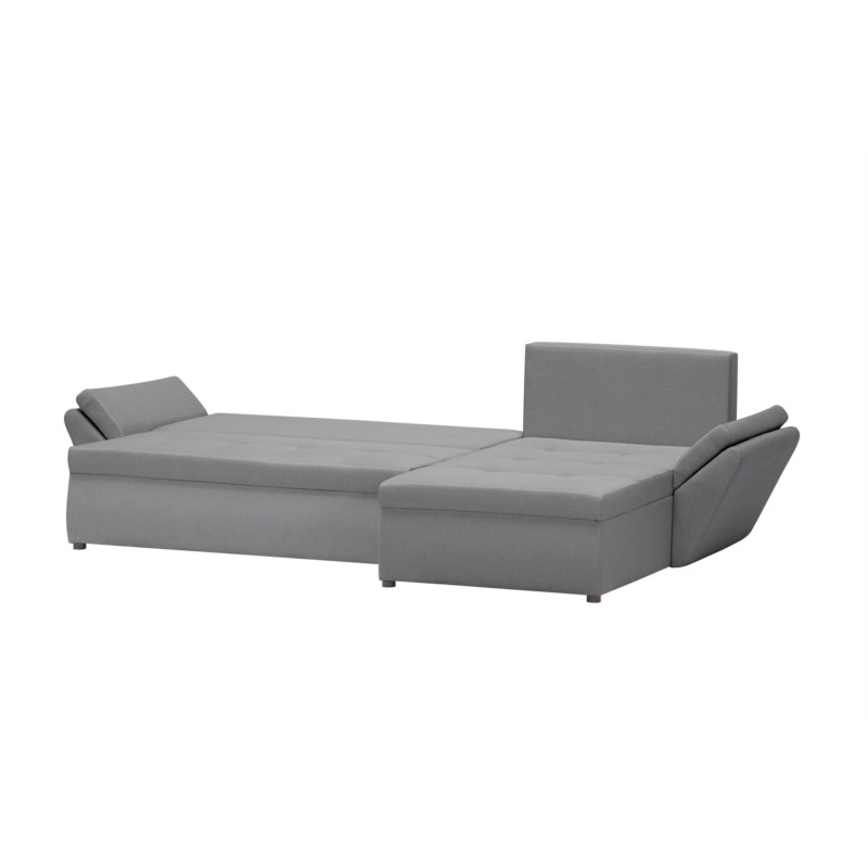Convertible corner sofa 4 places fabric CATHIA Light grey - image 55341