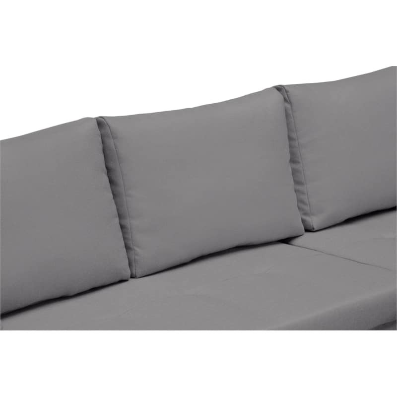 Convertible corner sofa 4 places fabric CATHIA Light grey - image 55346