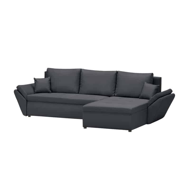 4 seater convertible corner sofa CATHIA Dark Grey fabric - image 55358