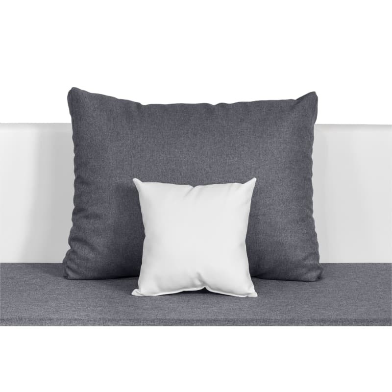 Convertible corner sofa 4 seater fabric PU Right Angle STELA Grey, white - image 55389