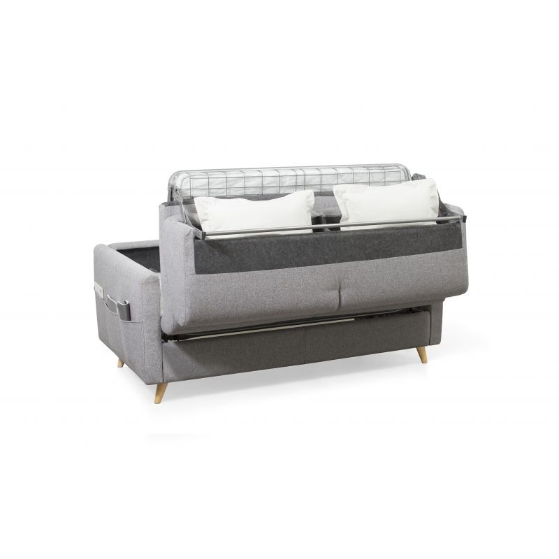 Quick sleeping sofa fabric 3 places TAMY (Light grey) - image 55455