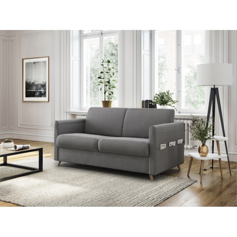Sofa schnell schlafender Stoff 3 Plätze TAMY (Dunkelgrau) - image 55460