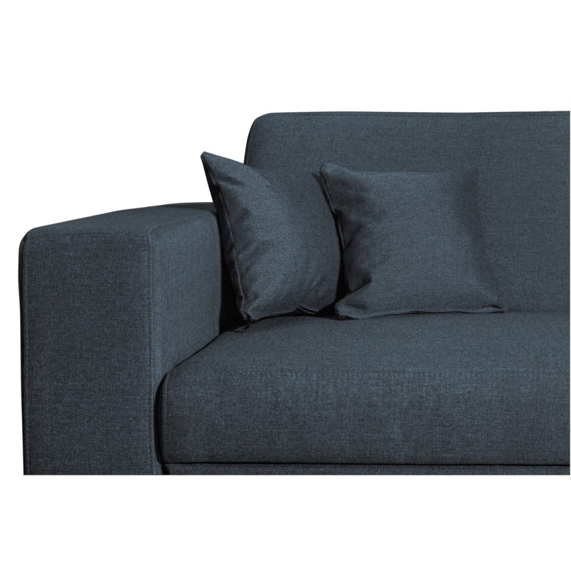 Convertible corner sofa 4 places fabric Right Angle CARIBI (Petrol blue) - image 55668