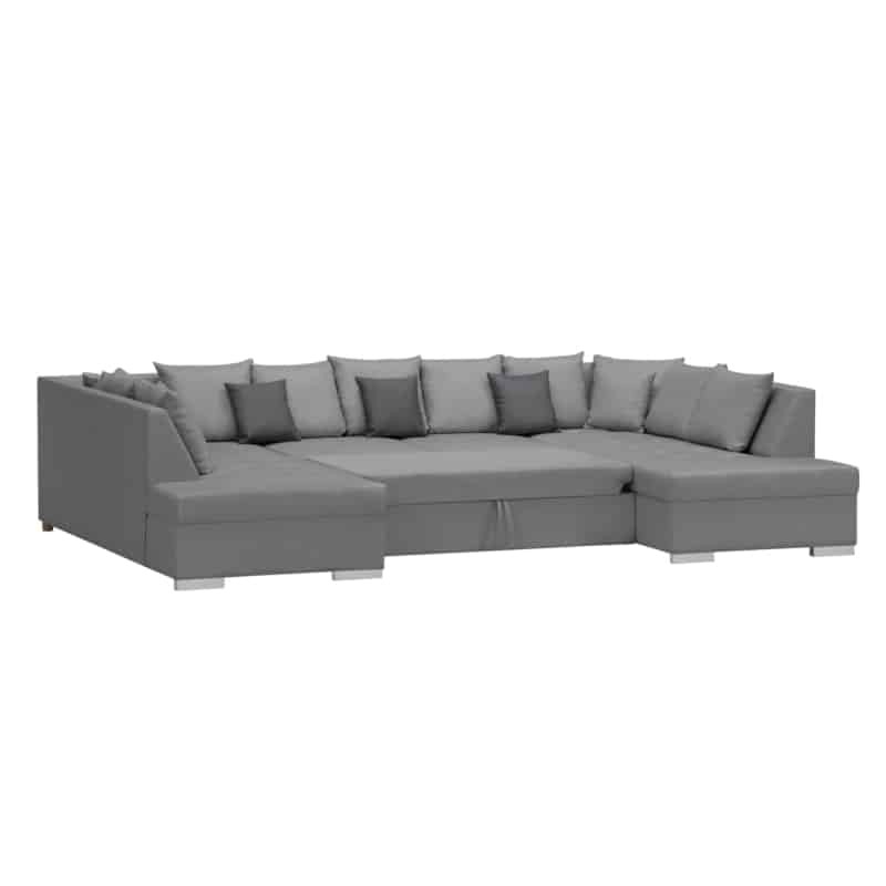 Mila fabric convertible corner sofa 5 seats (Grey) - image 55729