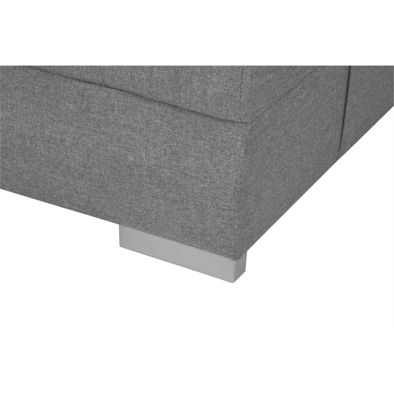 Convertible corner sofa 6 places fabric Right Angle WIDE (Light grey) - image 55755
