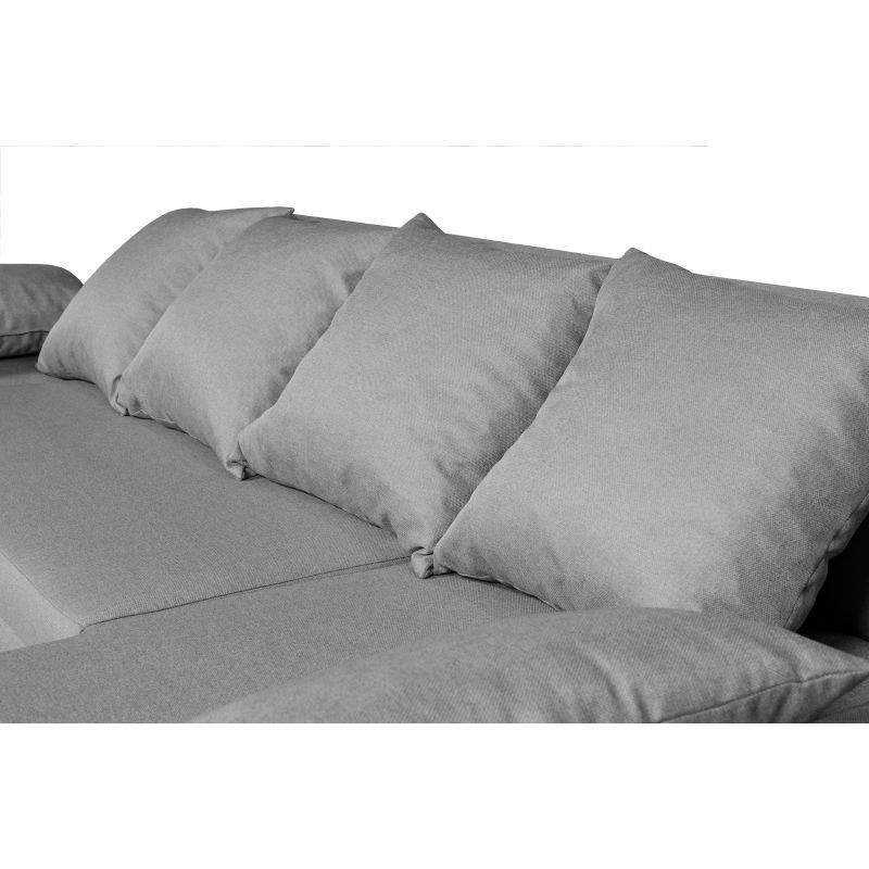 Convertible corner sofa 5 places fabric Right Angle CHAPUIS (Grey) - image 55768