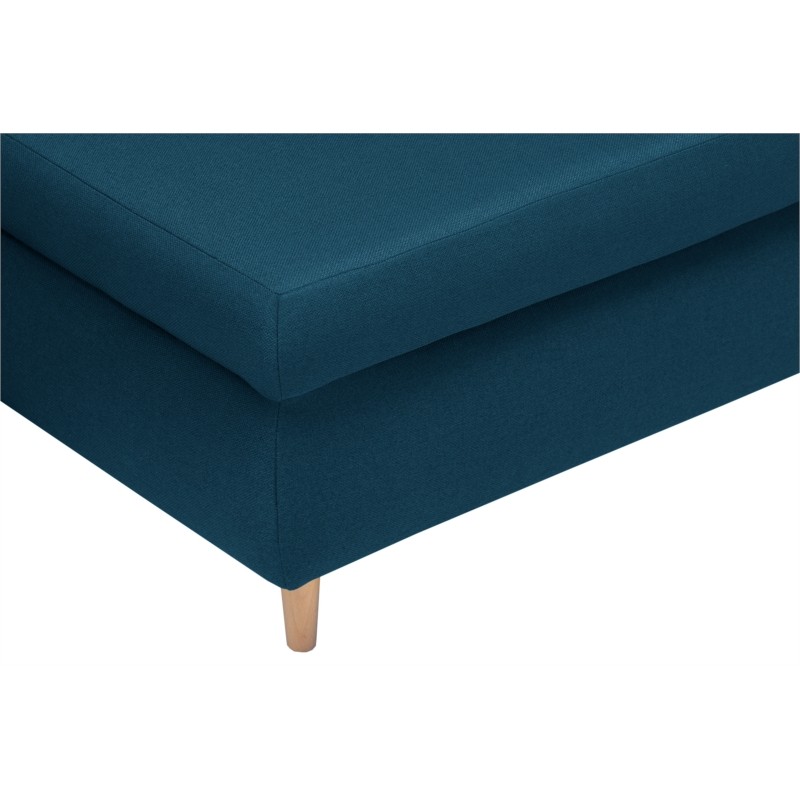 Convertible corner sofa 5 places fabric Right Angle CHAPUIS (Petrol blue) - image 55782