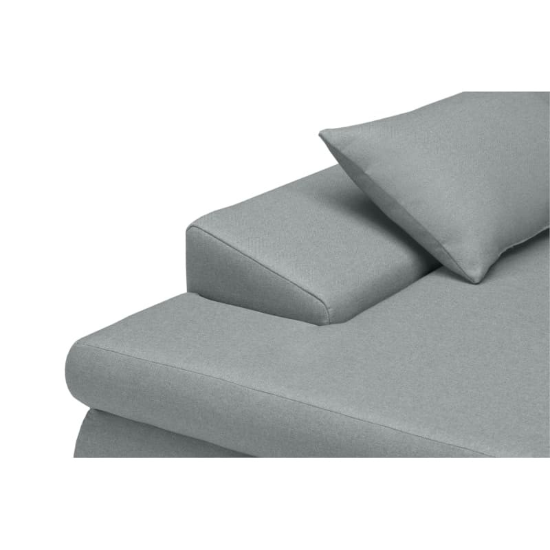Convertible corner sofa 5 places fabric Left Corner CHAPUIS (Celadon Blue) - image 55797