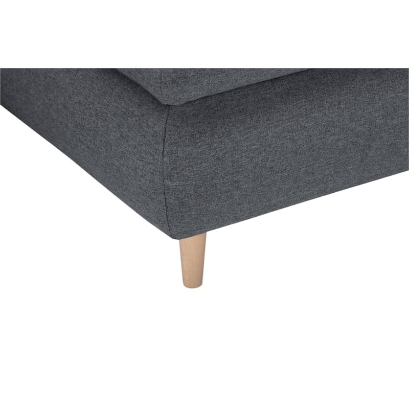 Convertible corner sofa 5 places fabric Right Angle CHAPUIS (Dark grey) - image 55811