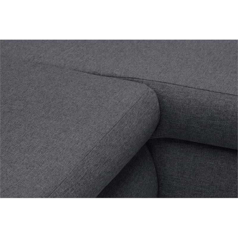 Divano angolare trasformabile 5 posti in tessuto ad angolo retto CHAPUIS (grigio scuro) - image 55814