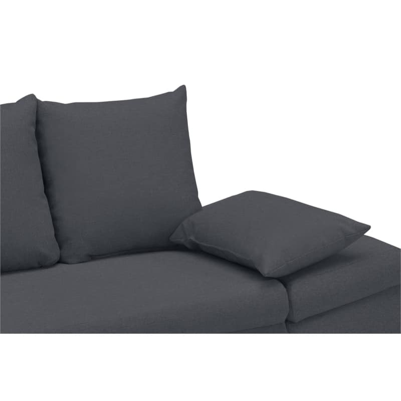 Convertible corner sofa 5 places fabric Left Angle CHAPUIS (Dark grey) - image 55828