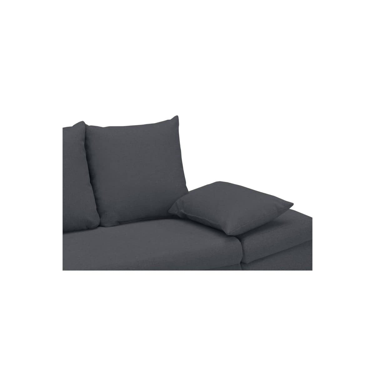 Convertible corner sofa places fabric Left CHAPUIS grey)