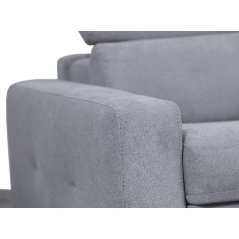 Sofa bed 3 places fabric MINA (Light grey) - image 55855