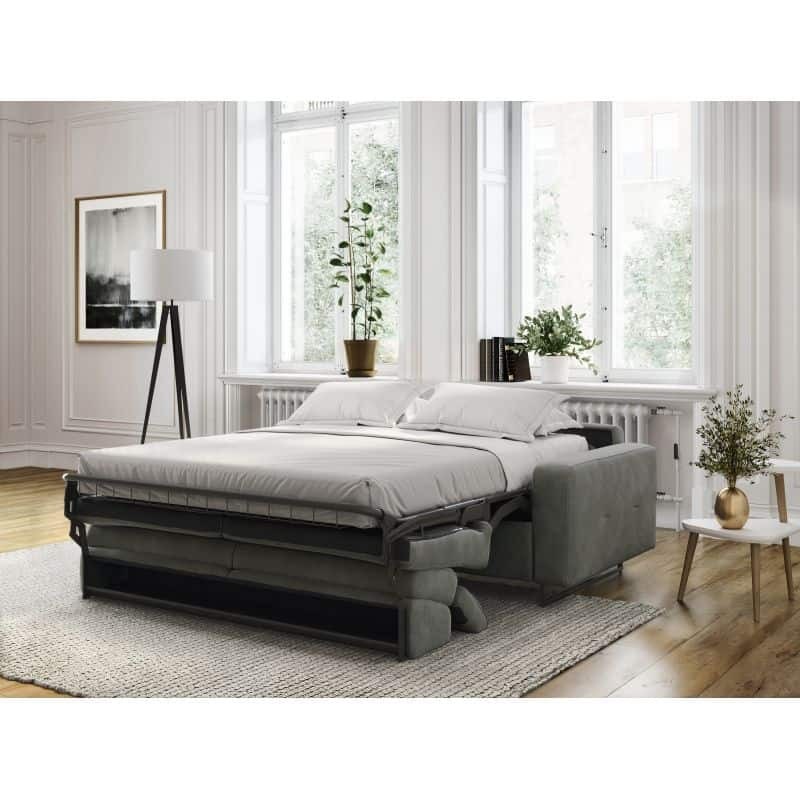 Sofa bed 3 places fabric MINA (Dark grey) - image 55871