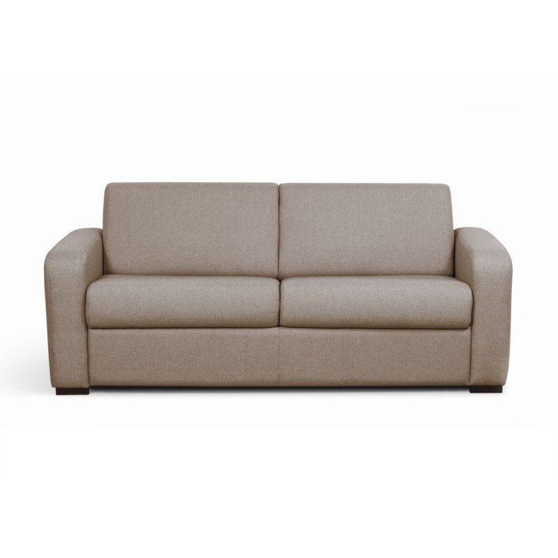 Sofa bed 3 places fabric Mattress 160 cm LANDIN (Beige) - image 55914