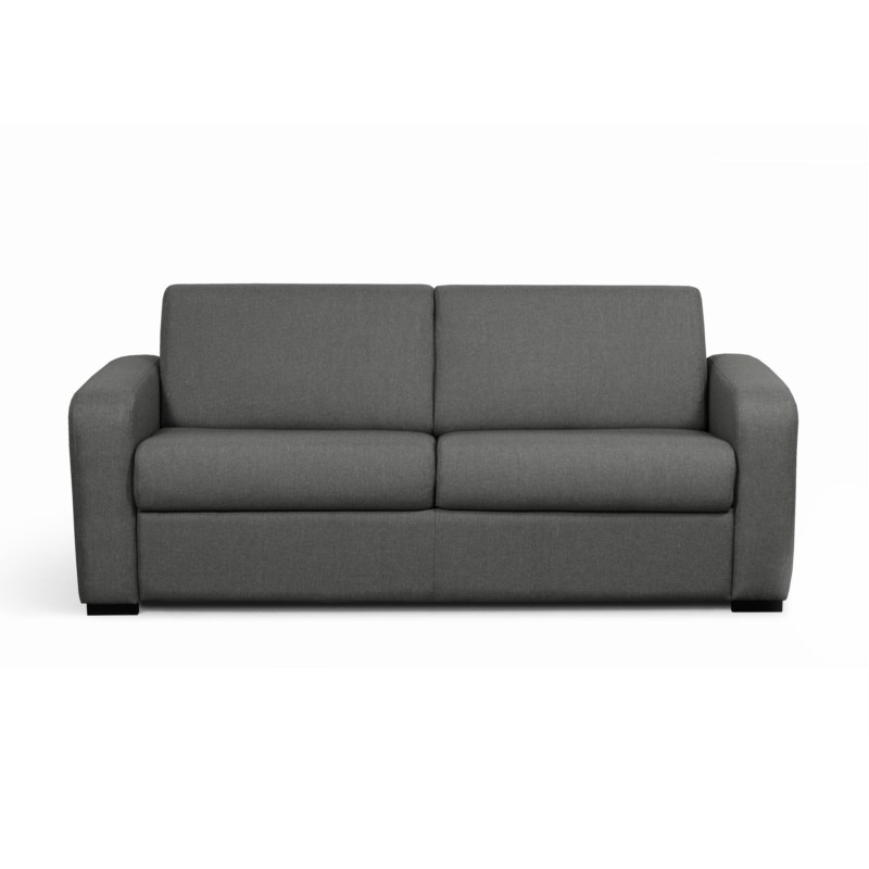  Sofa bed 3 places fabric Mattress 160 cm LANDIN (Dark grey) - image 55964