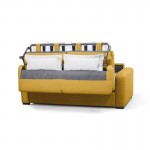  Sofa bed 3 places fabric Mattress 160 cm LANDIN (Yellow)