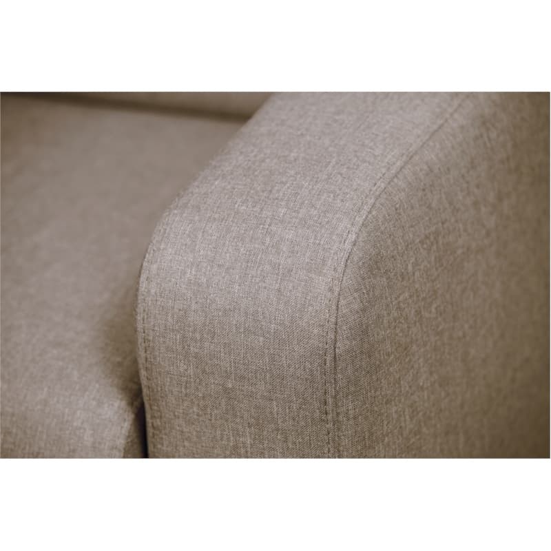 Sofa bed 3 places fabric Mattress 140 cm LANDIN (Beige) - image 55981