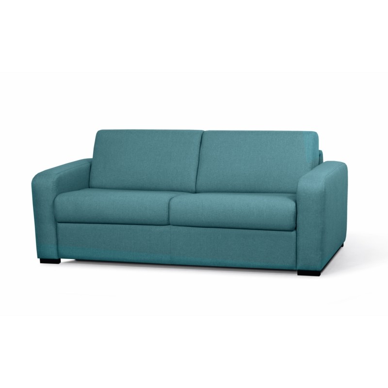 Sofa bed 3 places fabric Mattress 140 cm LANDIN (Duck blue) - image 55994