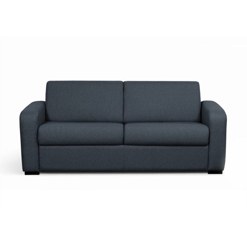 Sofa bed 3 places fabric Mattress 140 cm LANDIN (Dark blue) - image 56005