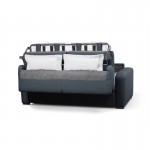 Sofa bed 3 places fabric Mattress 140 cm LANDIN (Dark blue)