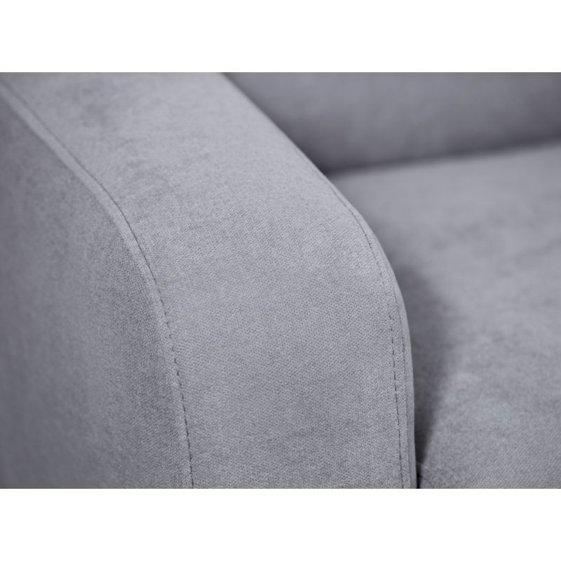 Sofá cama 3 plazas de tela de cabeza CAROLE (gris claro) - image 56049