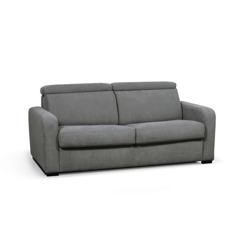 Sofa bed 3 places head fabric CAROLE (Dark grey) - image 56065