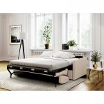 Sistema de sofá cama express para dormir 3 plazas tela CANDY (Beige)
