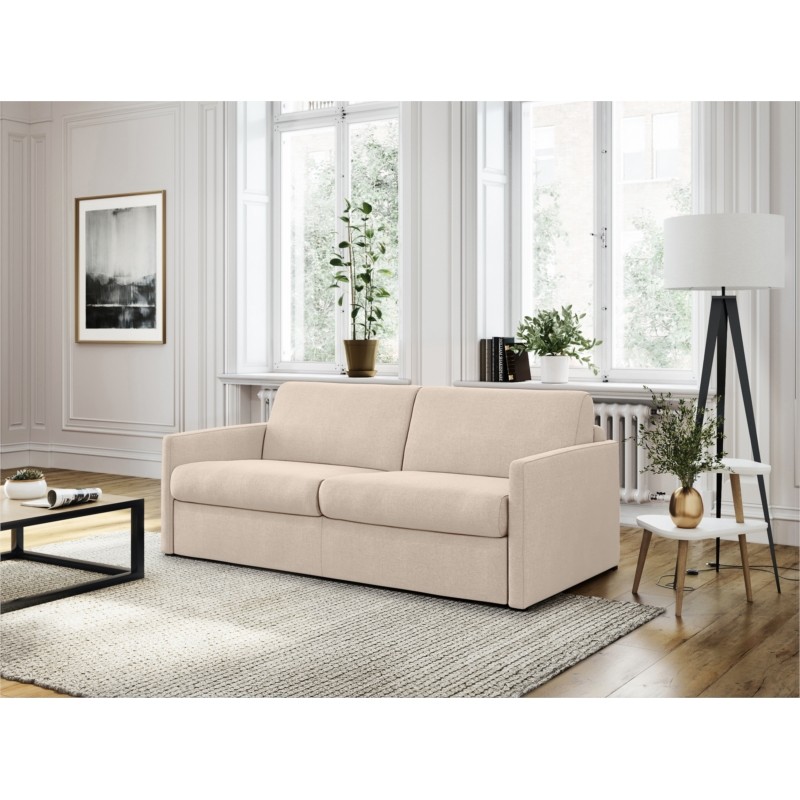 Sofa bed system express sleeping 3 places fabric CANDY (Beige) - image 56153