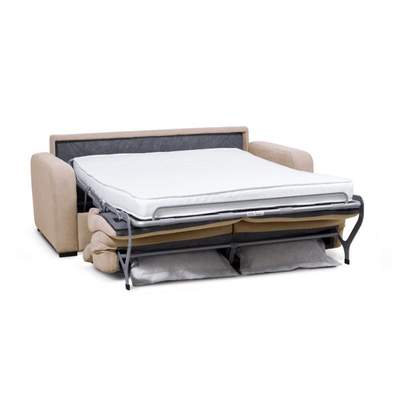 Sistema divano letto express posti letto 3 posti tessuto CANDY (grigio chiaro) - image 56169