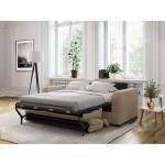 Sofa bed system express sleeping 3 places fabric CANDY (Light grey)