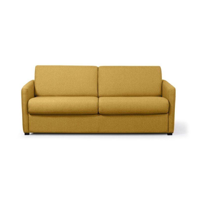 Sistema de sofá cama express para dormir 3 plazas tela CANDY Colchón 140cm (Amarillo) - image 56201