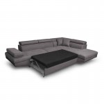 Convertible corner sofa 5 places microfiber Right Angle RIO (Grey)