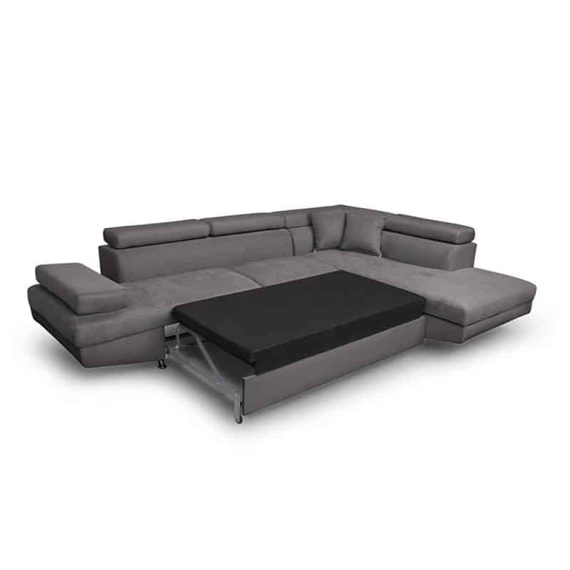 Convertible corner sofa 5 places microfiber Right Angle RIO (Grey) - image 56298