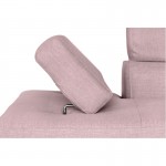 Convertible corner sofa 5 places fabric Right Angle RIO (Old pink)