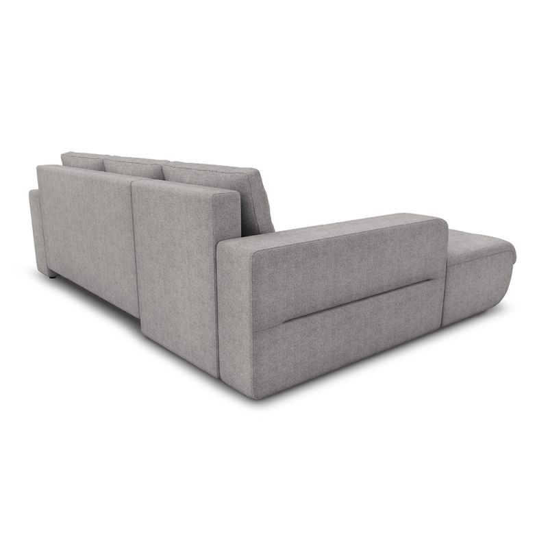 Convertible corner sofa 4 places fabric Left Corner BOND (Light Grey) - image 56592