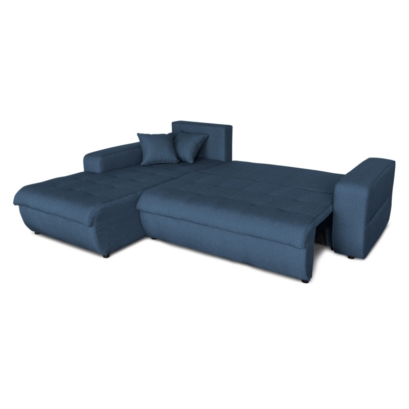Convertible corner sofa 4 places fabric Left Corner BOND (Petrol blue) - image 56629