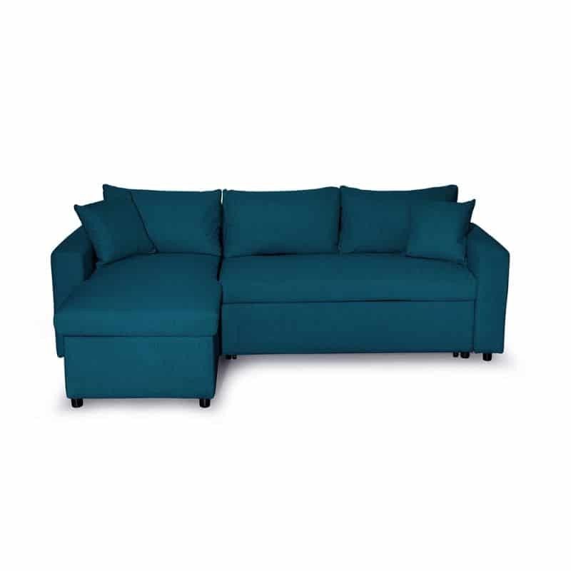 Convertible corner sofa 3 places fabric AMARO (Petrol blue) - image 56680