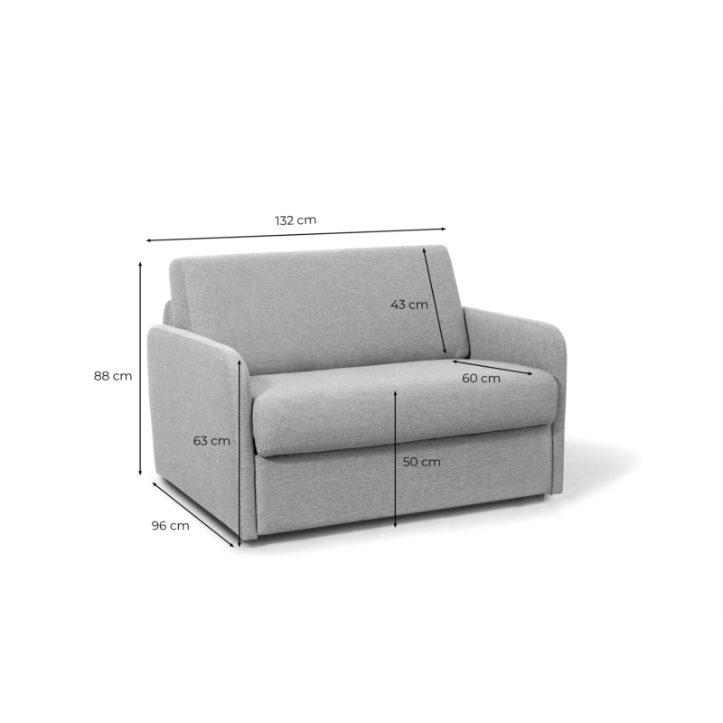 Quick sleeping chair 100x190 in DANOU fabric (Dark grey) - image 56975