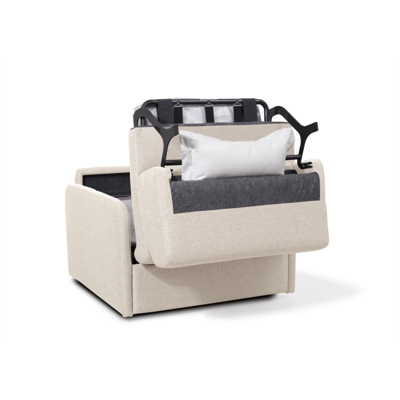 Quick sleeping chair 100x190 in DANOU fabric (Beige) - image 56980