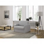 Quick sleeping chair 70x190 in DANOU fabric (Light grey)