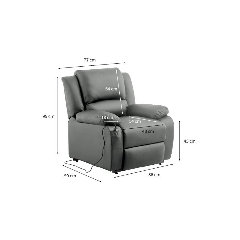 Electric relaxation chair with relaxette lifter (Grey) - image 57034