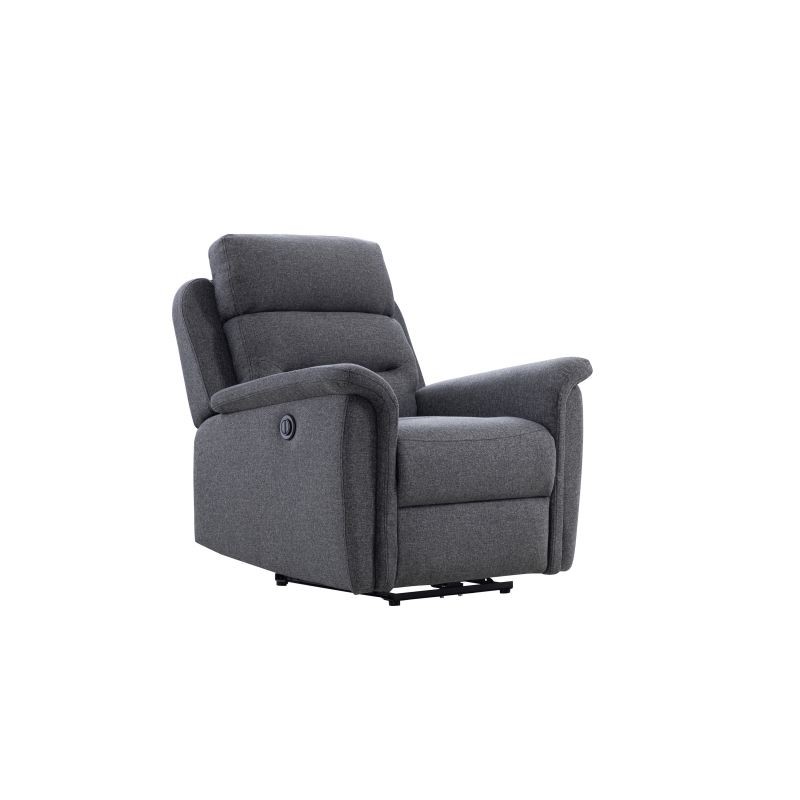 Sedia relax elettrica in tessuto TONIO (grigio scuro) - image 57060