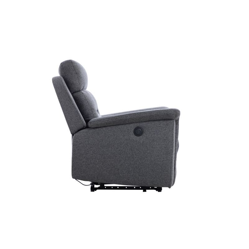Sedia relax elettrica in tessuto TONIO (grigio scuro) - image 57066