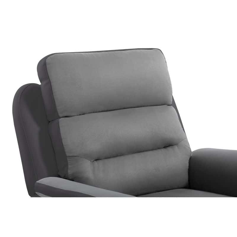 Electric relaxation chair in microfiber and imitation TONIO (Grey, black) - image 57096