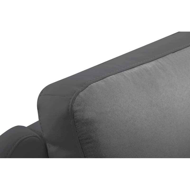 Electric relaxation chair in microfiber and imitation TONIO (Grey, black) - image 57100